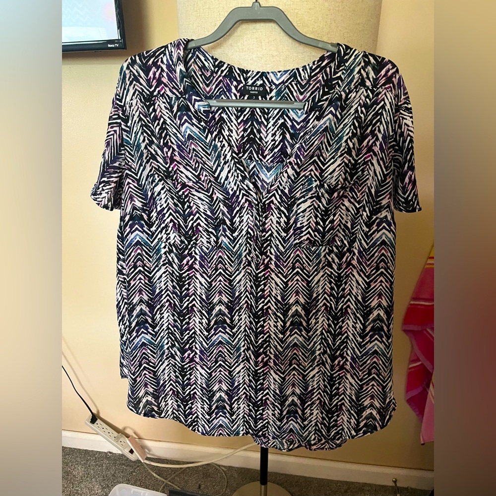Torrid Patterned Harper Blouse